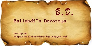 Ballabás Dorottya névjegykártya