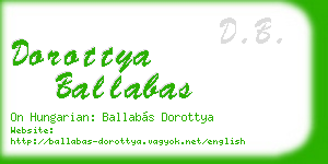 dorottya ballabas business card